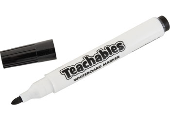 Teachables Whiteboard Marker Bullet Black Pk 12