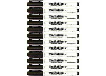 Thinline Whiteboard Markers Black – Pack of 12