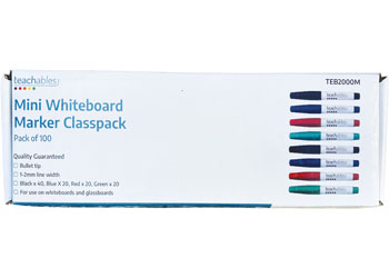 Teachables Mini Whiteboard Markers Classpack of 100