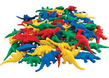 Mini Dinosaurs Counters – Set of 128 in Jar