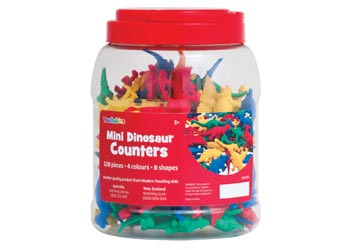 Mini Dinosaurs Counters – Set of 128 in Jar