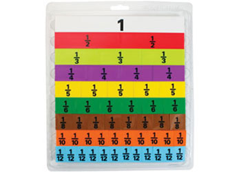 Set of 51 hand2mind Plastic Rainbow Fraction Tower Linking Cubes with Fractions Only 