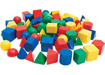 Educational small 1" / 2.5cm 10 x EDX Geometric solids Toy Cognitive Maths 