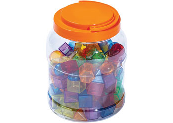 Translucent Geometric Shapes in Jar – Set of 120pc - Kesco Catalogue