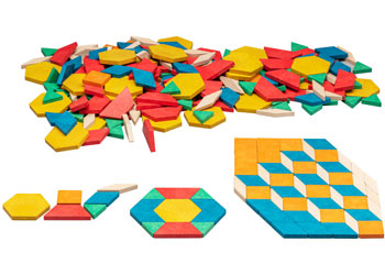 Teachables Eco-Wood Pattern Blocks – 250pc - Kesco Catalogue