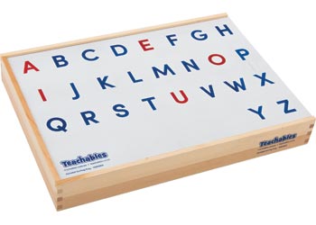Wooden Alphabet Sorting Tray