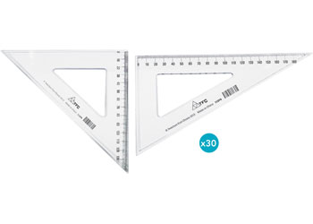 50 cm Unbreakable Plastic Protractor for Whiteboard With Measurement Markings Yellow with Removable Black Handle