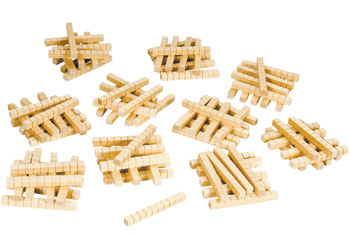 MAB Base 10 Longs Wood 10x1x1cm – 50 pieces