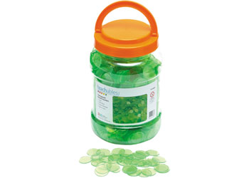 Counters Transparent Green – 16mm – 1000 pieces