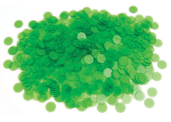 Counters Transparent Green – 16mm – 1000 pieces