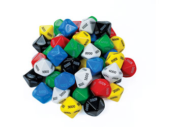 Dice: 10 Face 0000-9000 Jumbo