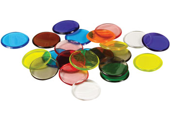 Counters: 16mm Transparent 10 Colour – 1000 pieces in Jar - MTA Catalogue