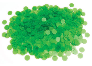 Counters Transparent Green – 22mm – 1000 pieces