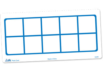 Ten Frames Write & Wipe Flash Cards – 30 pieces