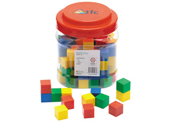 Plastic Cube , 2cm, Set of 100