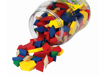Didax Educational Resources Pattern Blocks Wooden 250 Pieces 