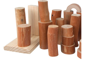 Barkless Wooden Log Blocks – 27 pieces