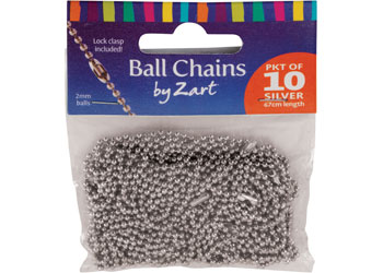 Ball Chain with Clasp – Pack of 10