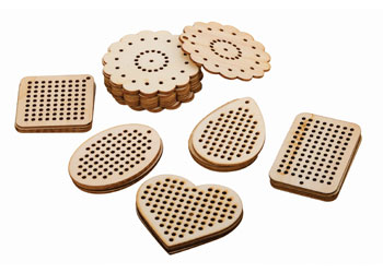 Wooden Threading Shapes – Pack of 30