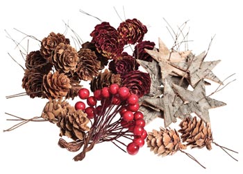 Wreath Decorations Assorted - Pack of 44
