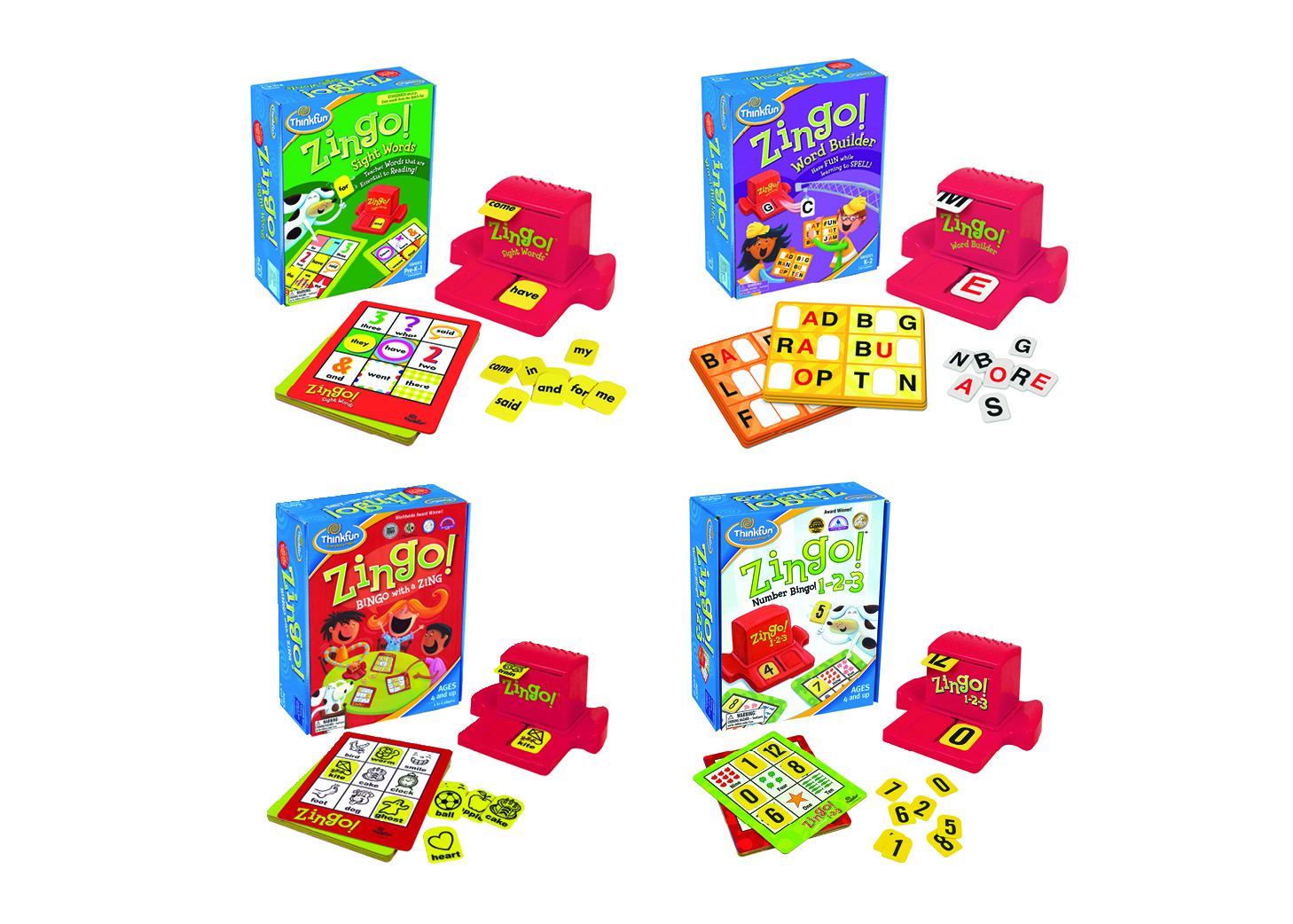 ThinkFun Zingo Sight Words 2012 Game Replacement Tiles Full Set of 72 for sale online 