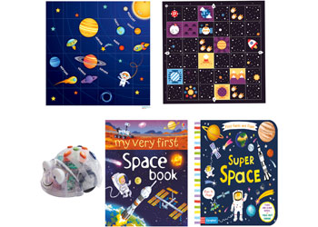Blue Bot Space Mats & Books Kit - MTA Catalogue
