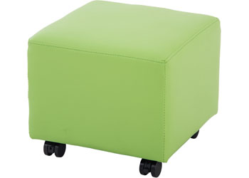 Ergerite – Square Ottoman – 40cm – Green