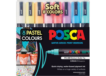 POSCA Marker Pastel Bullet – Pack of 8