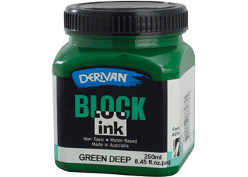 Derivan Block Printing Ink, Green Deep – 250ml