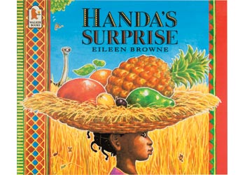 sack Handa's Surprise felt story telling resource pack plus basket EYFS HANDA 