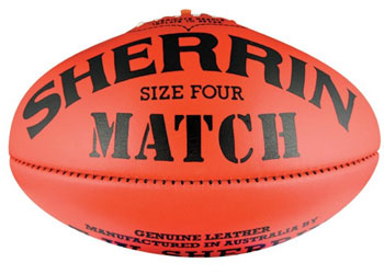 Sherrin Match Leather Size 4 Red