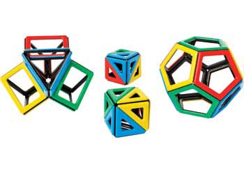 Magnetic Polydron Extra Shapes Set