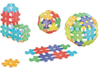 Magnetic Polydron – Transparent Shapes – 140 pieces