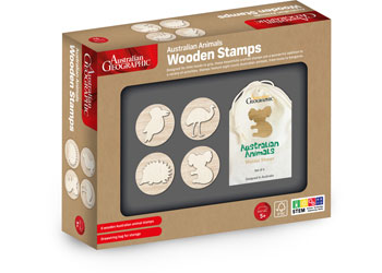 AusGeo - Australian Animals Wooden Stamps