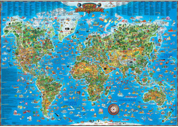 BOpal - Around the World Giant Map 300pc