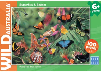 BOpal - Wild Aust Butterflies & Beetles 100pc