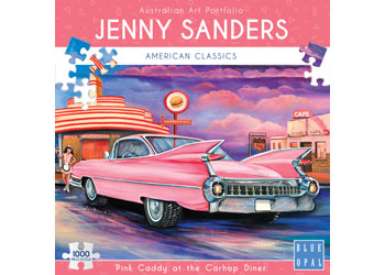 Blue Opal - Pink Caddy at the Carhop Diner 1000pc