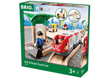 BRIO Set - Rail & Road Travel Set 33 pieces