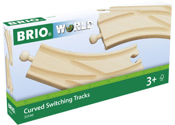 BRIO - Curved Switching Tracks, 2 pieces