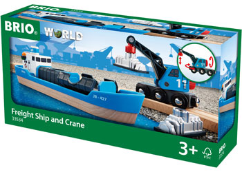 BRIO Vehicle - Container & Crane Wagon 4 pieces