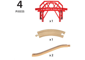 BRIO Bridge - Curved Bridge 4 pieces