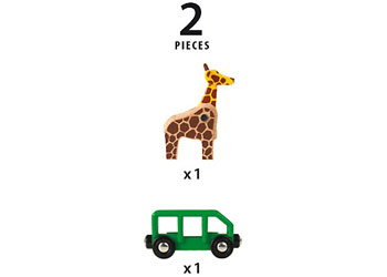 BRIO Vehicle - Giraffe and Wagon 2 pieces