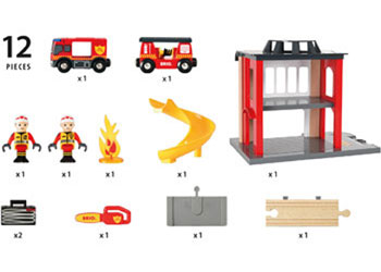 BRIO - Fire Station 12 pieces