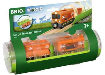 BRIO Train - Cargo Train and Tunnel, 3 pieces