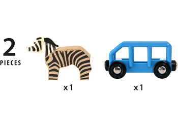 BRIO Vehicle - Safari Zebra and Wagon