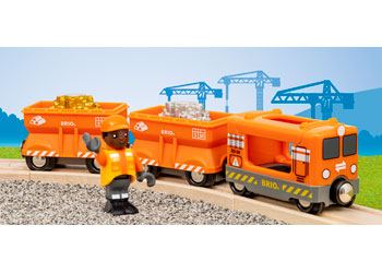 BRIO - Gold Cargo Train 6 pieces