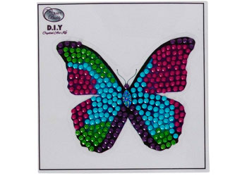 CrystalArt - Disco Butterfly 9x9cm Motif