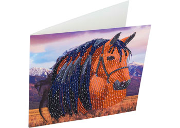 CrystalArt - Horse 18x18cm Card
