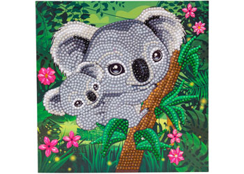 CrystalArt - Koala Hugs 18x18cm Card