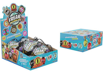 Freak Marbles – Drawstring Mesh Bag w. 3 Marbles CDU24                                    